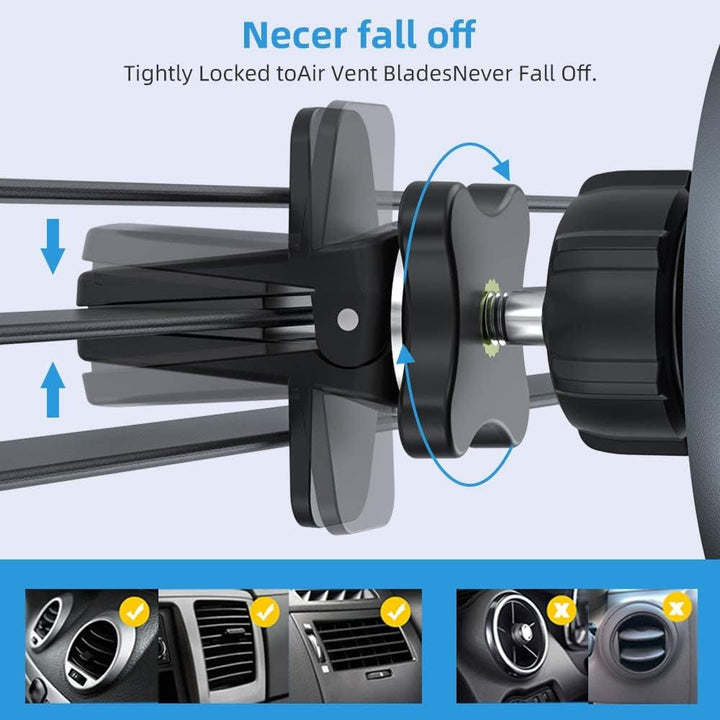 MAGJIEYX Kabelloses Magsafe Ladegerät Autohalterung,【1300g Starker Magnet】 Auto Handyhalterung Qi Wi