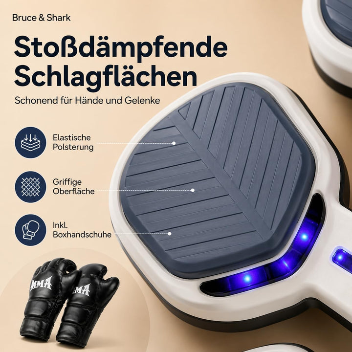 MusicBoxingMachine – Musik-Box-Trainer mit 9 Modi &amp; 9 Geschwindigkeitsstufen, LED-Punching-Zielwand,