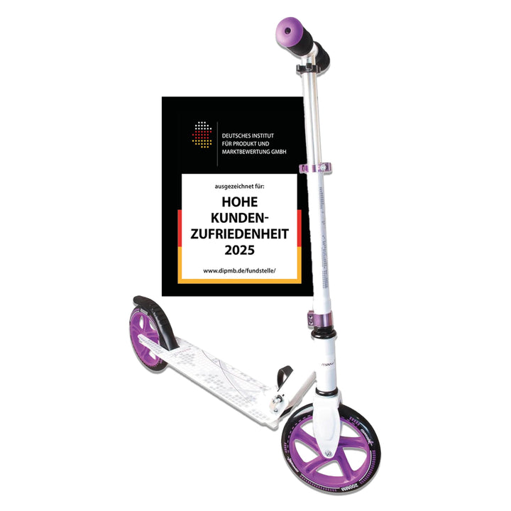 Muuwmi Aluminium Scooter - Scooter mit 200 mm Rädern | ABEC 5 | GS-geprüft | Höhenverstellbar | Klap
