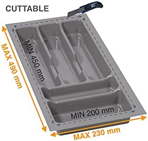 ALUSFERA Besteckkasten für Schubladen 30cm - Besteckeinsatz - Praktisch Schubladen Ordnungssystem -