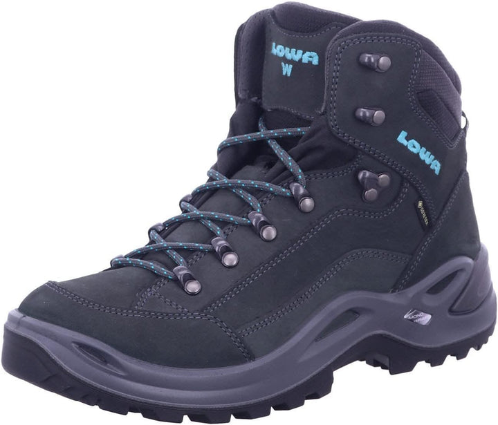 LOWA Renegade GTX MID Unisex Wanderstiefel Outdoor Goretex 43 EU Weit Grau, 43 EU Weit Grau