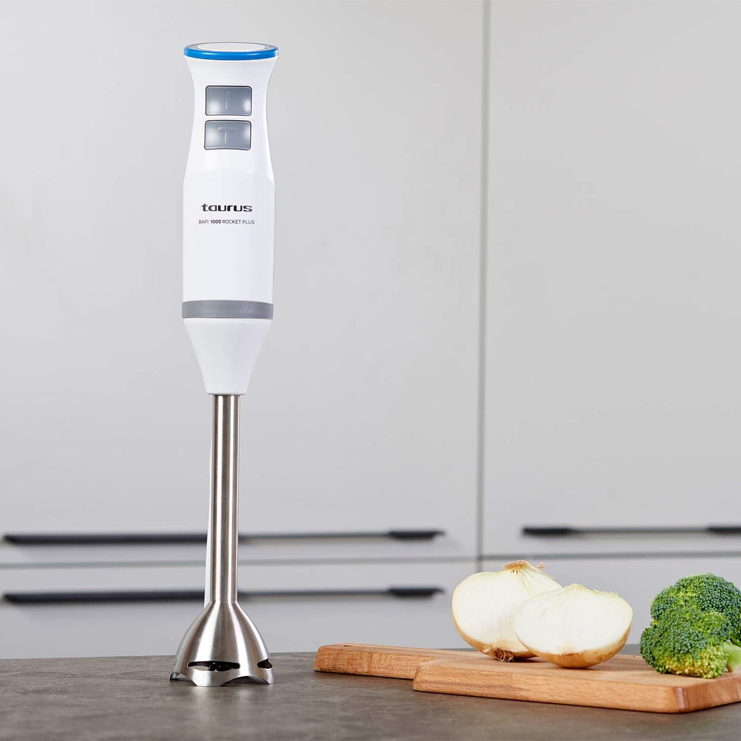 Taurus - Bapi Handmixer 1000 W | Elektrischer Zerkleinerer aus Edelstahl | 20 Geschwindigkeiten + Tu