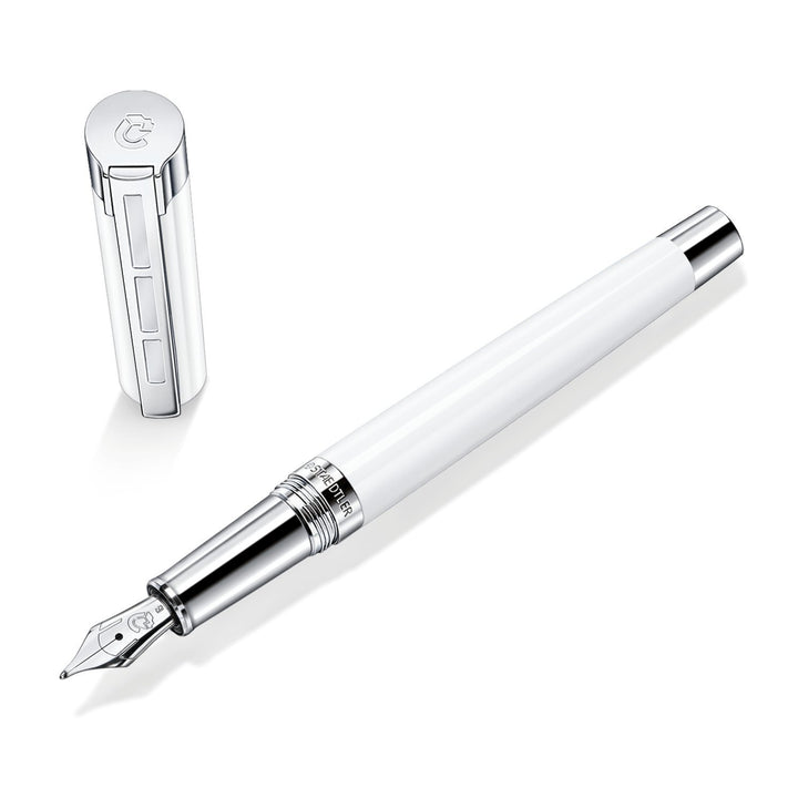 STAEDTLER Initium Resina Füllhalter, weisses Edelharz, M, Made in Germany, mit edler Geschenkverpack