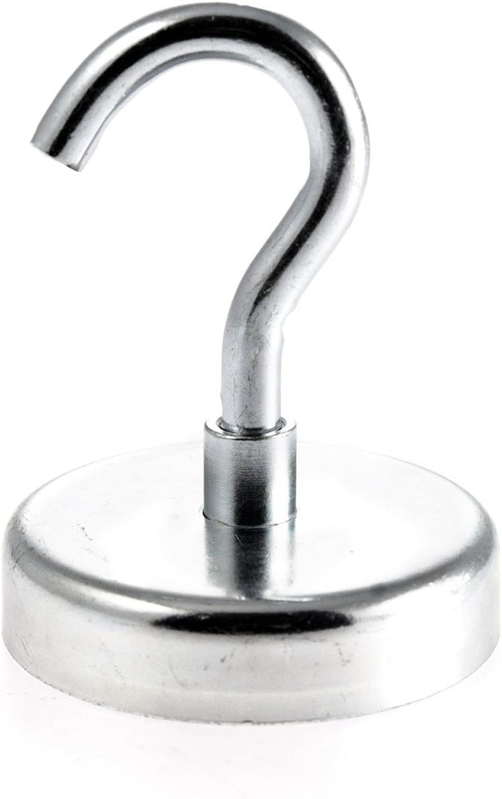 Magnetastico® | 2 Stück Neodym N35 Magnethaken 60 mm Ø | Haftkraft 113.0 Kilogramm | Wandhaken, Deck