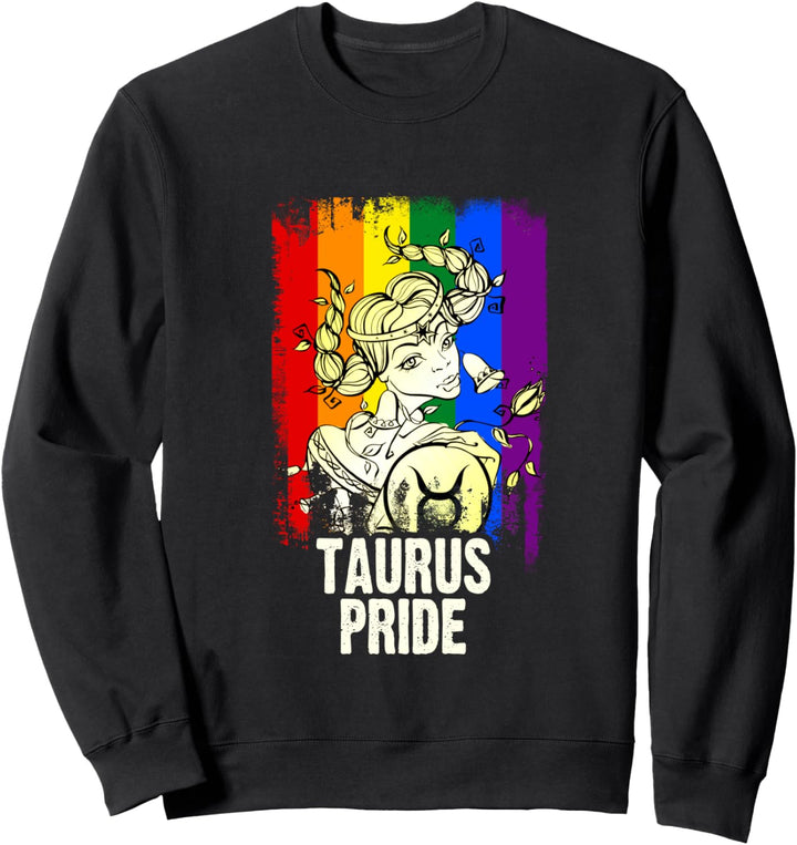 LGBT Taurus Pride April and May Birthday Zodiac Gift Sweatshirt