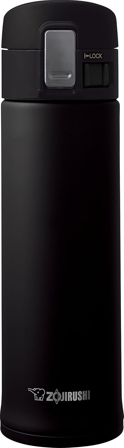Zojirushi Reisebecher, Edelstahl, 480 ml, edelstahl, Schwarz, 6.7 x 6.7 x 23 cm 6.7 x 6.7 x 23 cm Sc