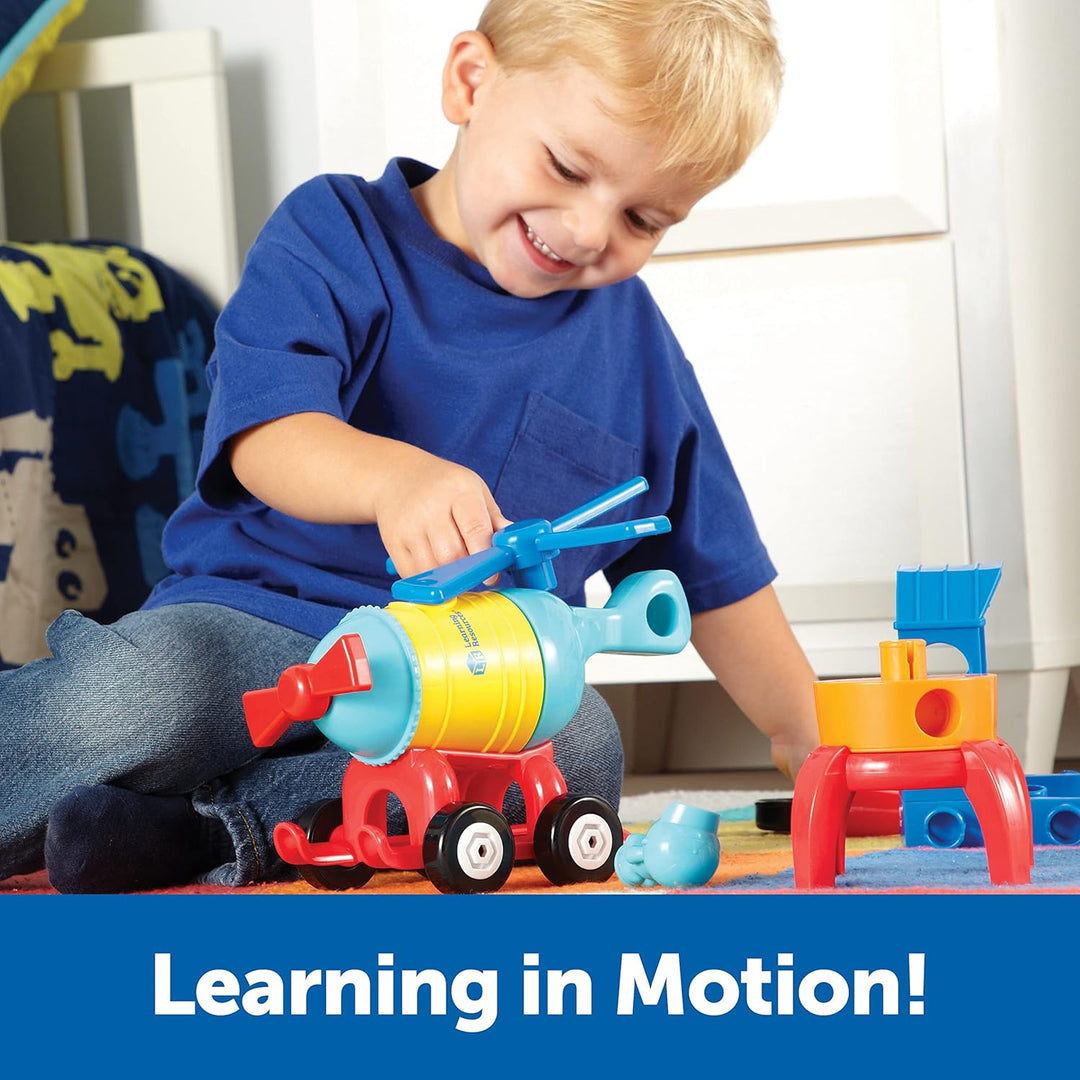 Learning Resources 1-2-3 Mach was draus! – Rakete, Zug, Hubschrauber, Rakete