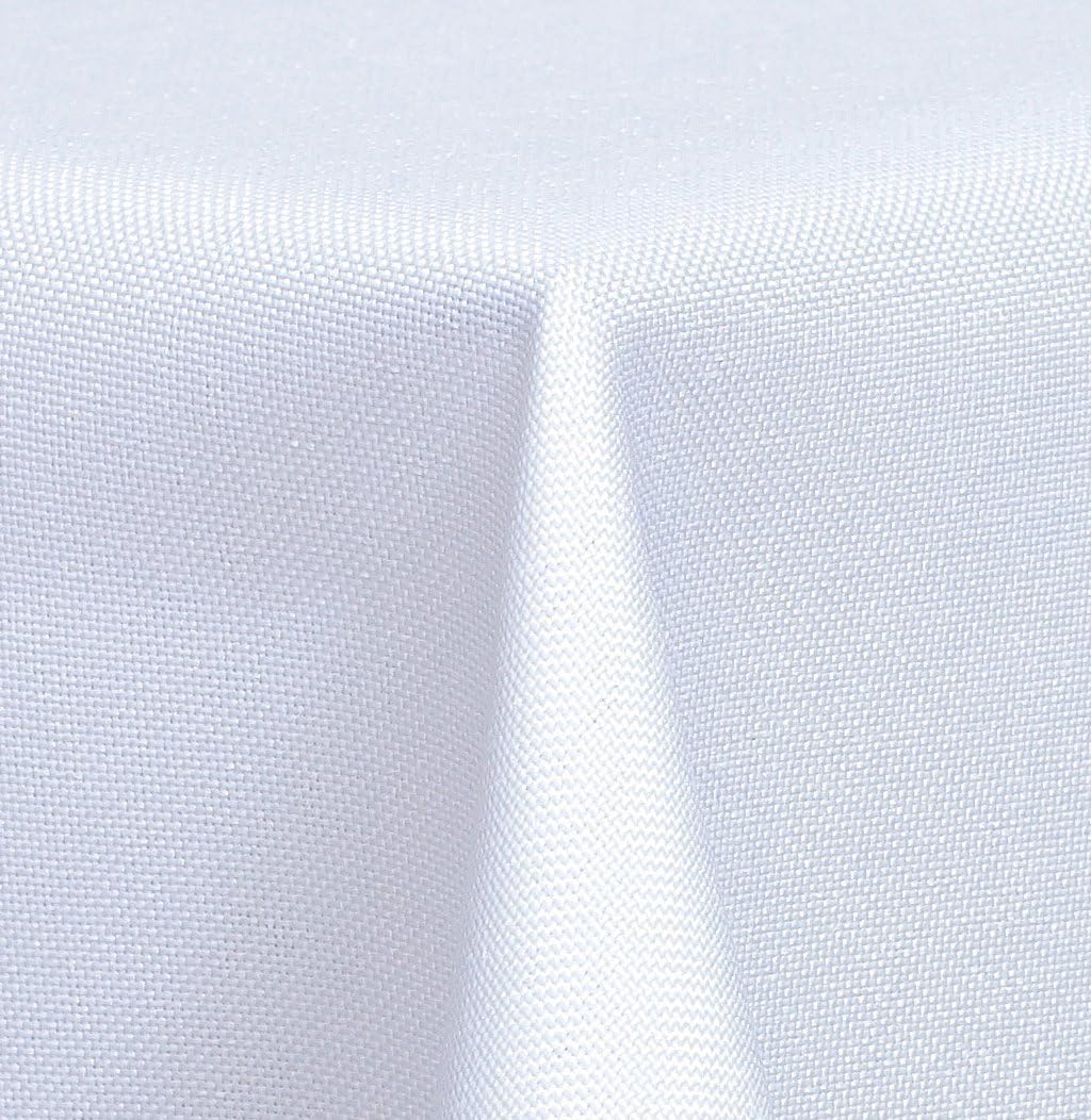Textil Tischdecke - Leinen Optik - wasserabweisend Eckig 130x260 (Weiss, ca. 130 x 260 cm) Weiss ca.