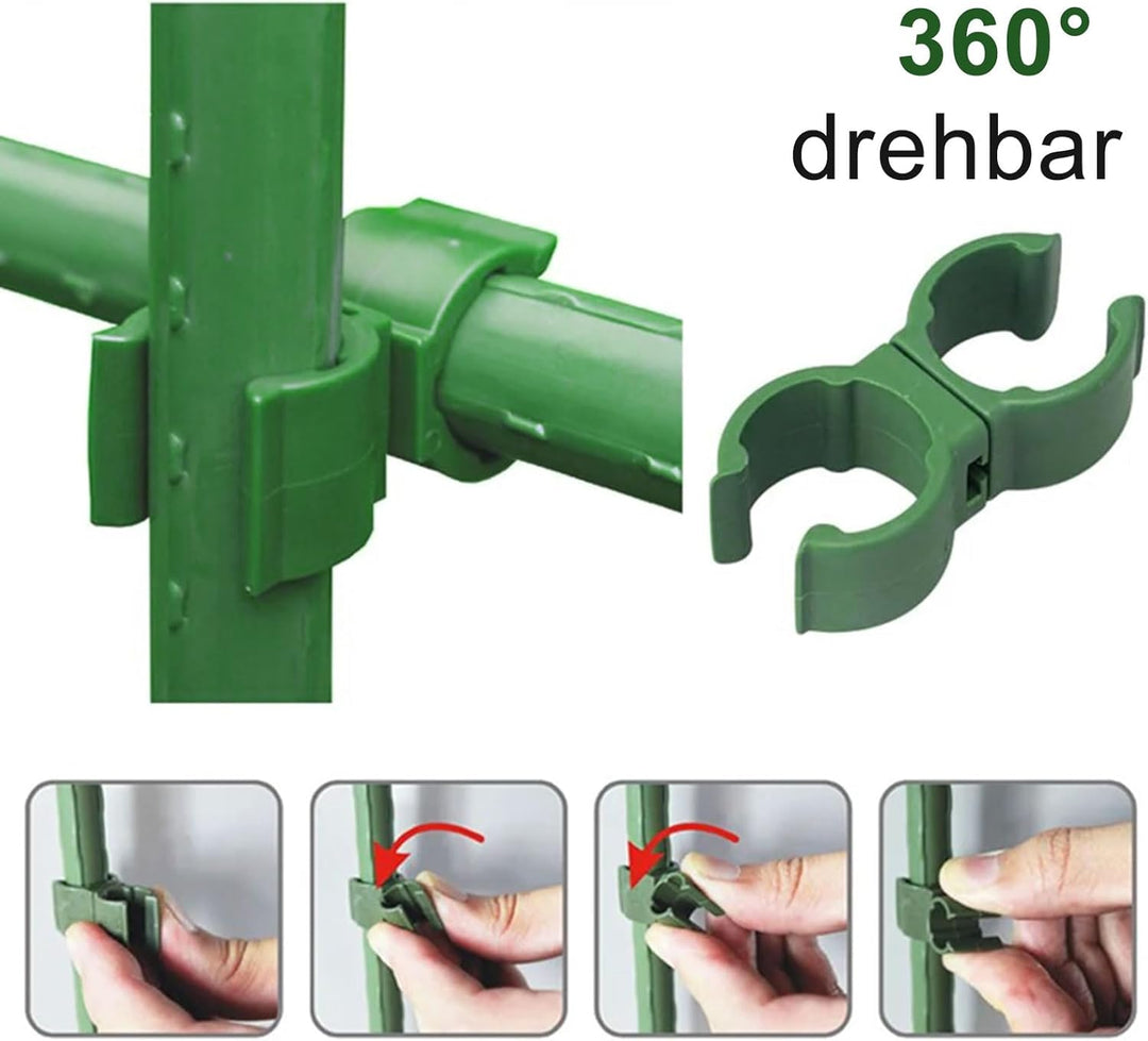 70 Stück verstellbare Pflanzen-Rankgitter-Verbindungs-Clip Verstellbares Pflanzen-Spalierverbinder-S