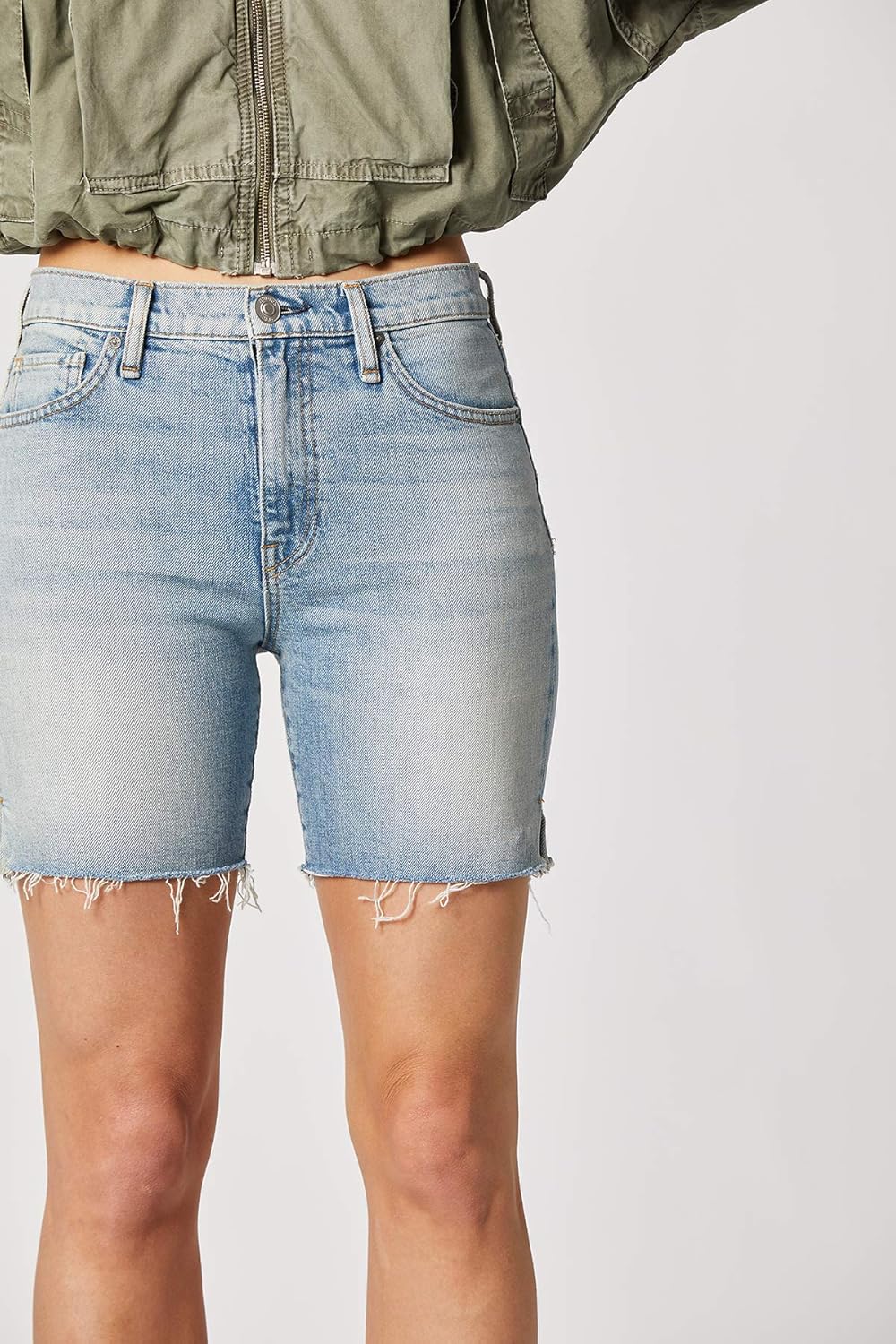 Hudson Women's Hana Biker Cut Off Jean Short 30 Foxy, 30 Foxy