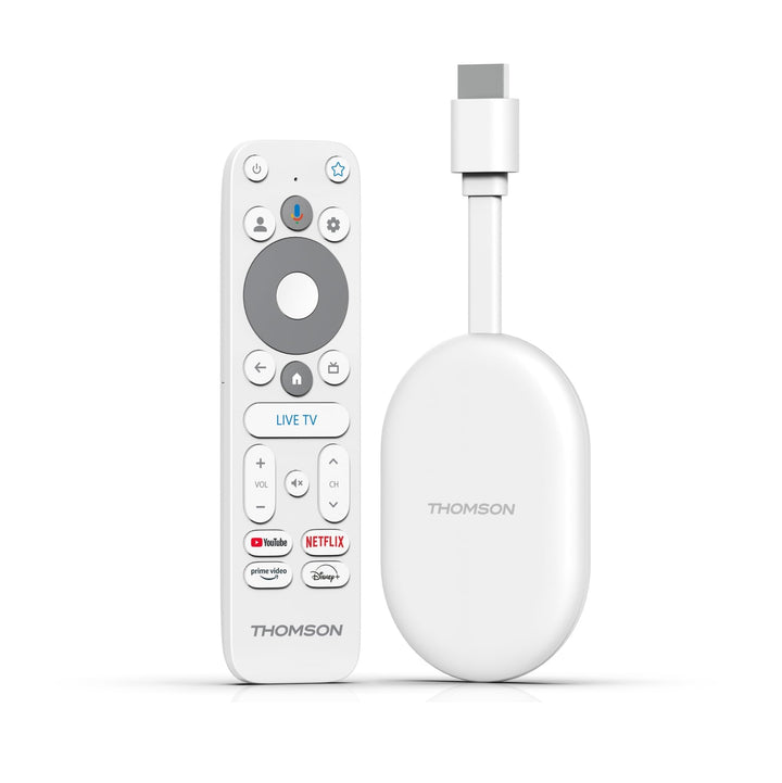 THOMSON Go Cast 150, Google TV, 4K UHD, Streaming Dongle, Sprachsteuerung, Voice Control, Google Cas