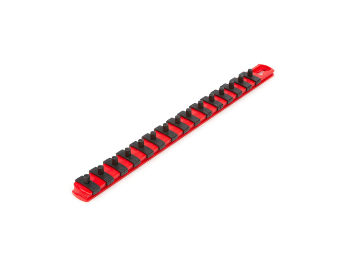 TEKTON 1/4 Inch Drive x 13 Inch Socket Rail, 15 Clips (Red) | OSR02115 Rot 1/4-Inch Drive 33,02 cm (