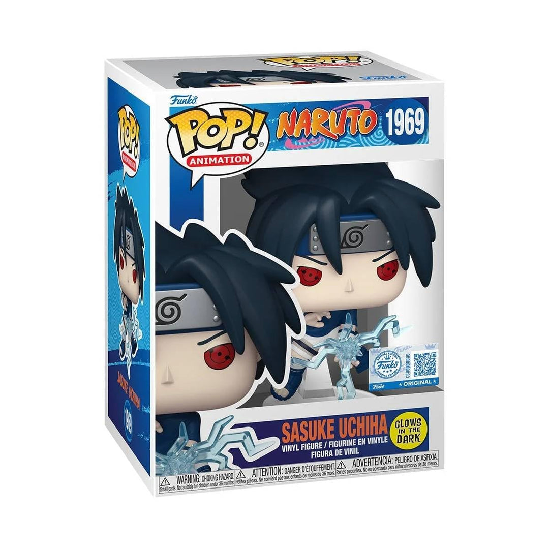 Funko Pop! Animation: Naruto Shippuden - Sasuke Uchiha Entertainment Earth Special Glow in The Dark
