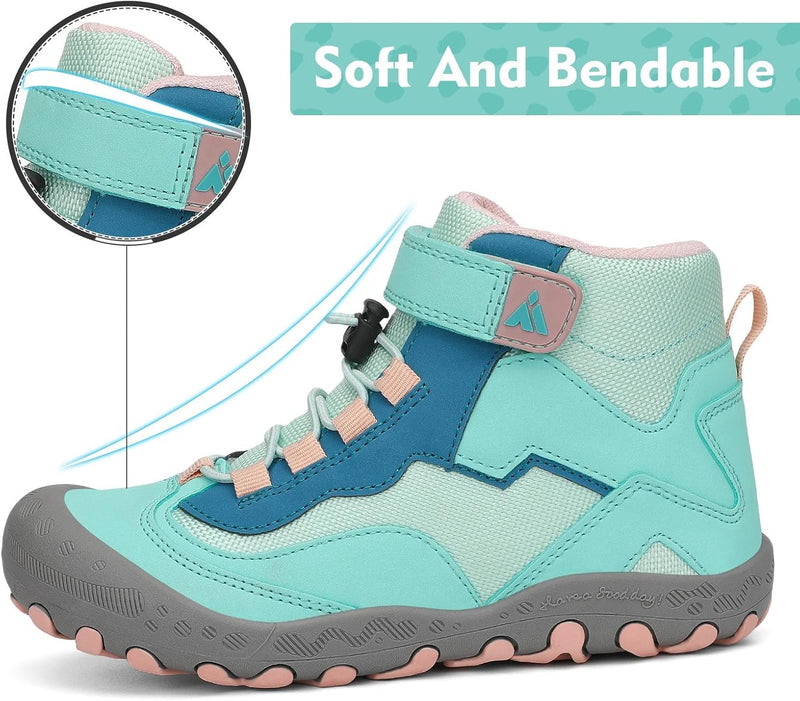 Mishansha Kinder Wanderschuhe Rutschfest Leicht Trekking Wanderstiefel für Jungen Mädchen Gr.24-38 G