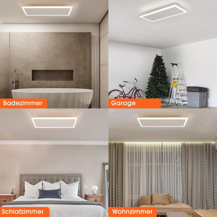 Infrarotheizung Deckenmontage 1190 Watt, Infrarot Deckenheizung mit LED Licht Beleuchtung, Infraroth