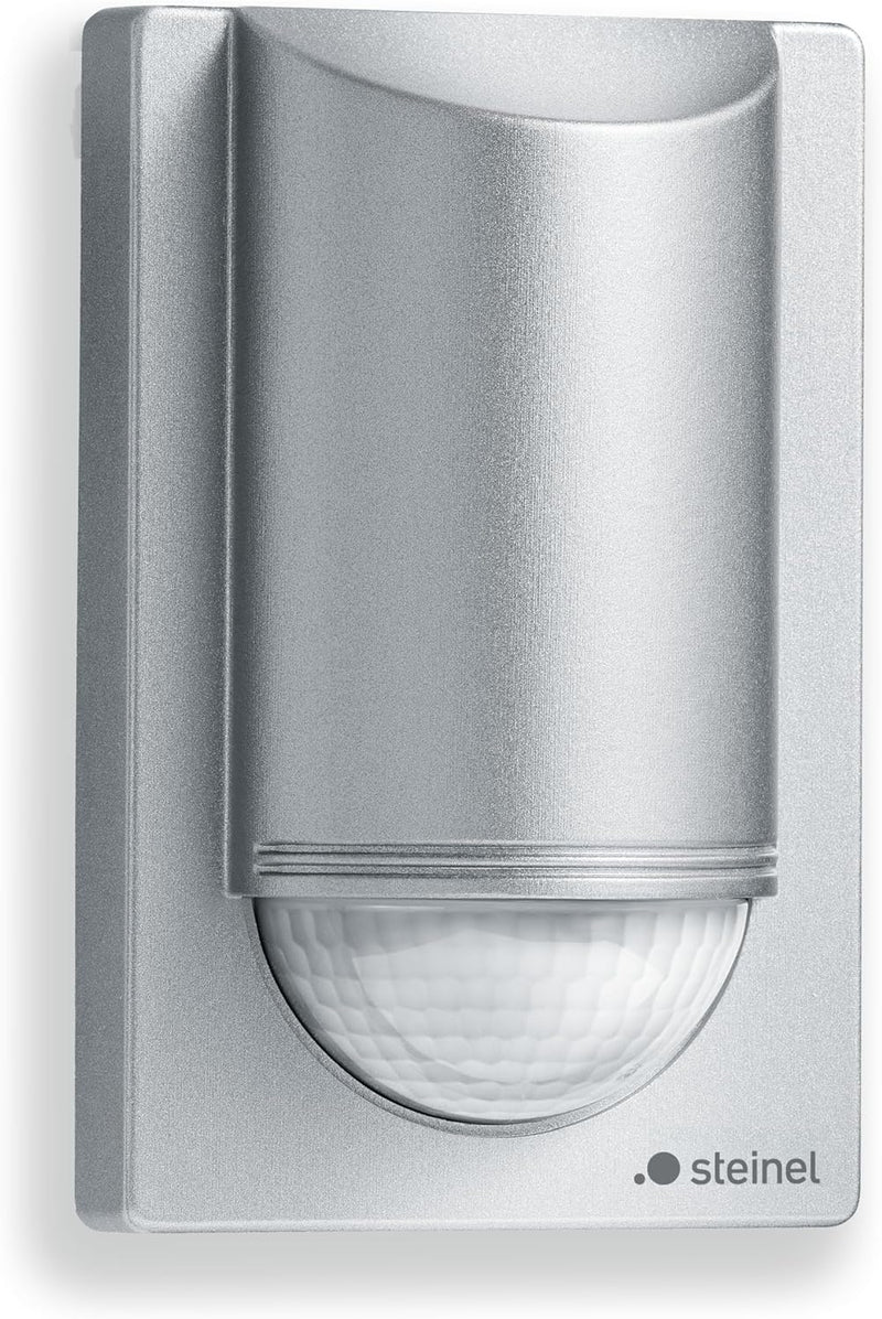 Steinel Infrarot-Bewegungsmelder IS 2180-2 180° Silber, 12 m Aufputz-Sensor, 1000 W, Unterkriechschu