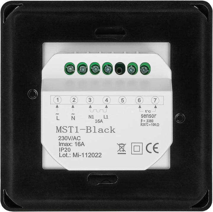Analoges Unterputz-Thermostat Raumthermostat mit externem Bodensensor für elektrische Fussbodenheizu