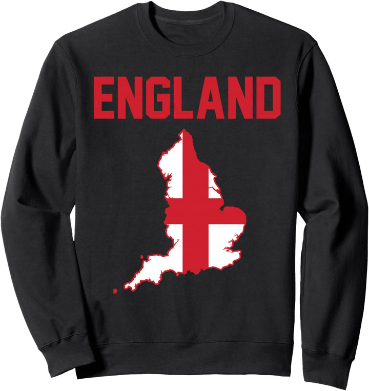 England mit Karte und Flagge Sweatshirt