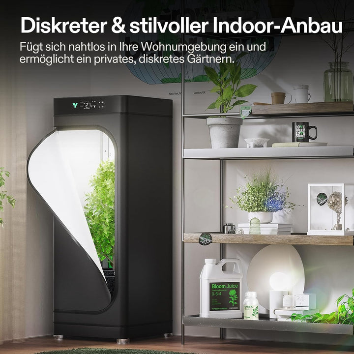 VGrow All-in-One Smart Grow Box, Professionelles System mit Samsung LM301H EVO Grow Light, Fortschri