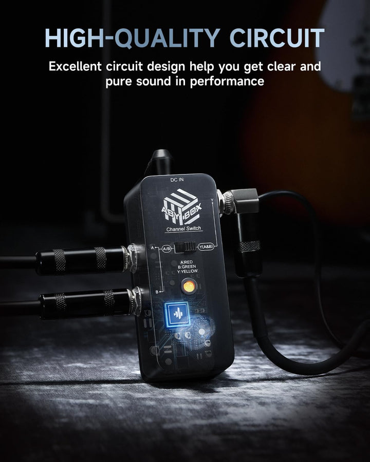 Donner ABY Box Line Selector AB Schalter Mini-Gitarren-Effektpedal True Bypass Schwarz：ABY pedal, Sc