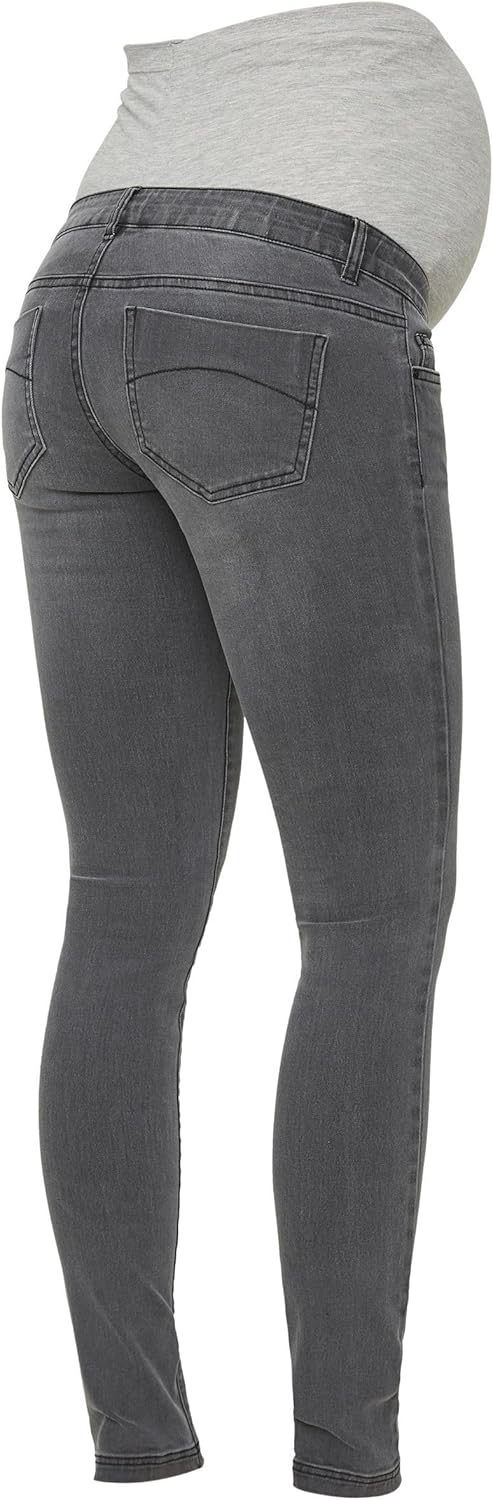 MAMALICIOUS Damen MLLOLA Slim Grey Jeans A. NOOS Hose 29W / 34L Grau (Grey Denim Grey Denim), 29W /