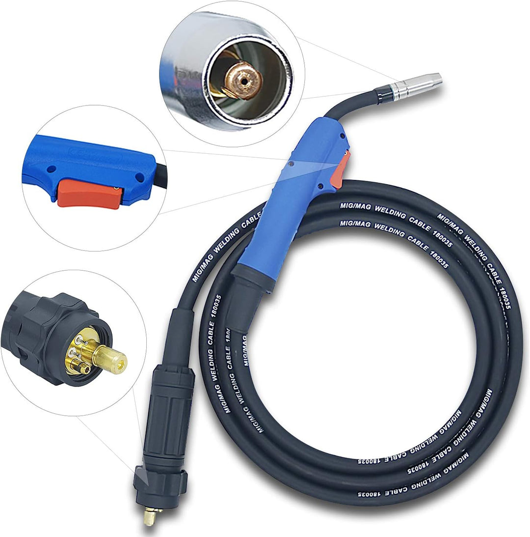 Fülldraht Schweissgerät 200A, MIG MAG Schweissgerät, Inverter Schutzgasschweissgerät SET mit Schweis