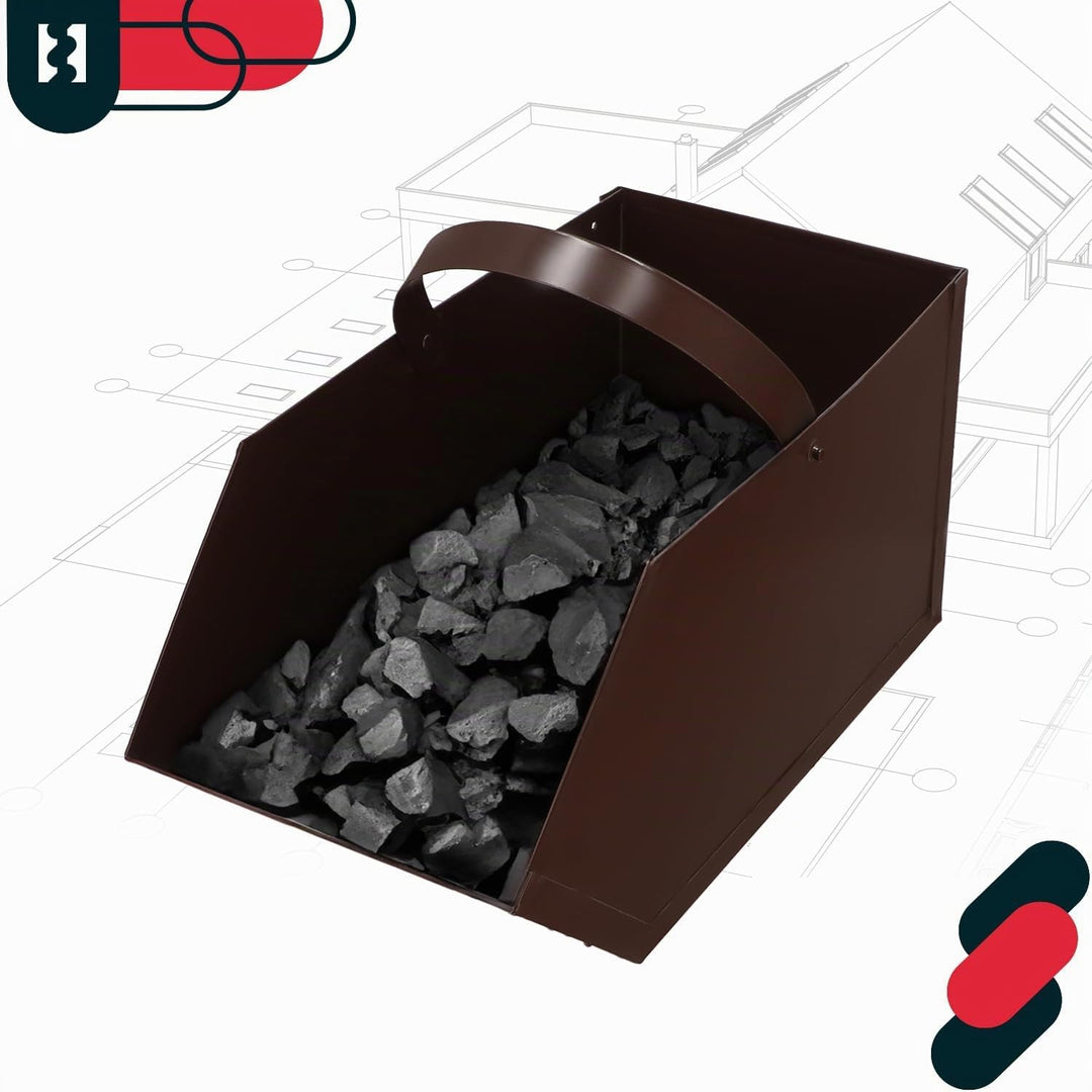 KOTARBAU Aschekasten Kohlenkasten Briketts Holz Koks Aschebehälter Kamingrill Zubehör Ascheschale Ko