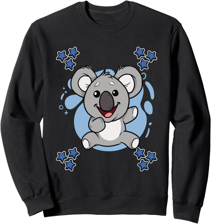 Herren Koala Zeichnung Sterne Jungen Koala Sweatshirt