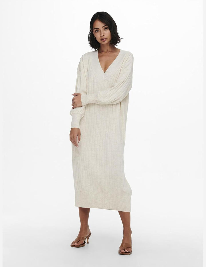 ONLY Female Strickkleid Onlnew Langes Kleid XS Pumice Stone 1, XS Pumice Stone 1