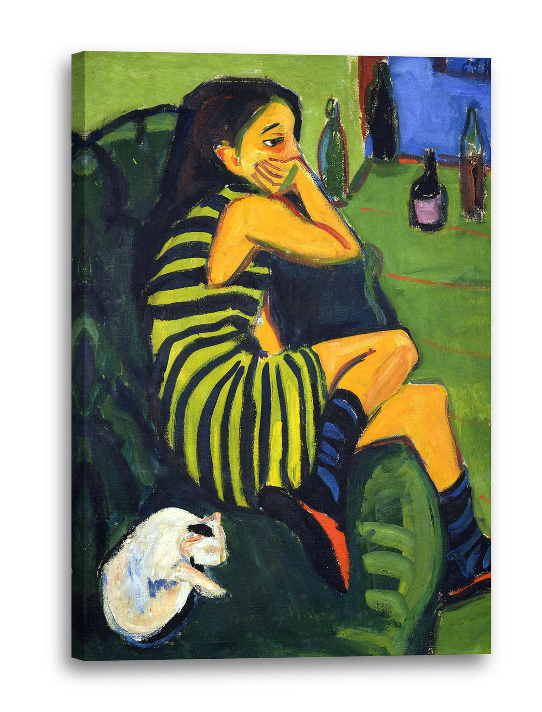 Leinwand (40x60cm): Ernst Ludwig Kirchner - Artistin Marzella 40x60 cm, 40x60 cm