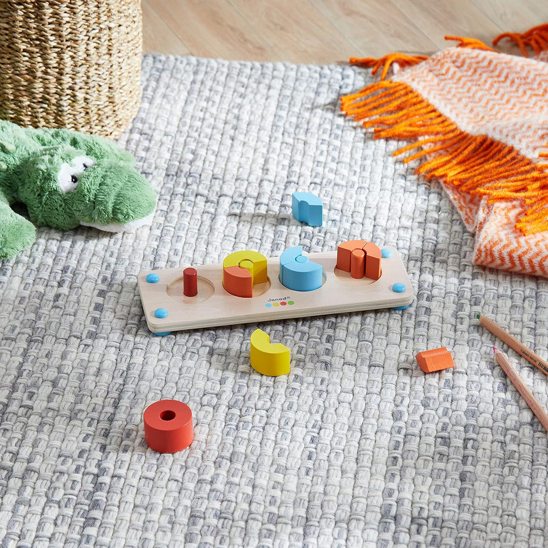 Janod - Essentiel - Das Bruchrechnen - Lernspiel aus Holz Babys und Kleinkinder - Zahlen und Mathema