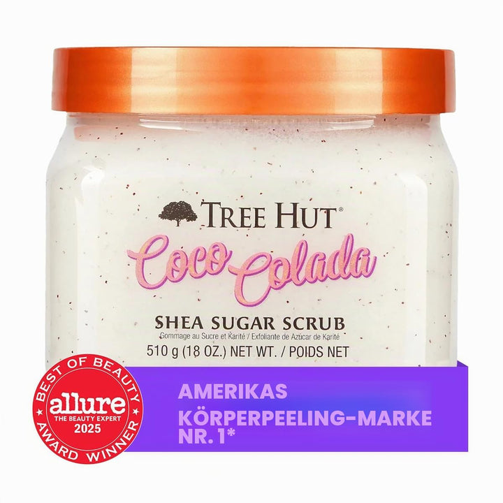 Tree Hut Shea Sugar Scrub Coco Colada, 510.3 g, Ultra Hydrating and Peeling Scrub for Nourishing Ess