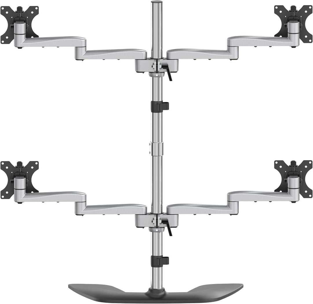 StarTech.com Monitorhalterung für vier Bildschirme (für bis zu 32" VESA-Monitore, beweglich, Stahl &