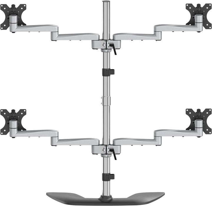 StarTech.com Monitorhalterung für vier Bildschirme (für bis zu 32" VESA-Monitore, beweglich, Stahl &