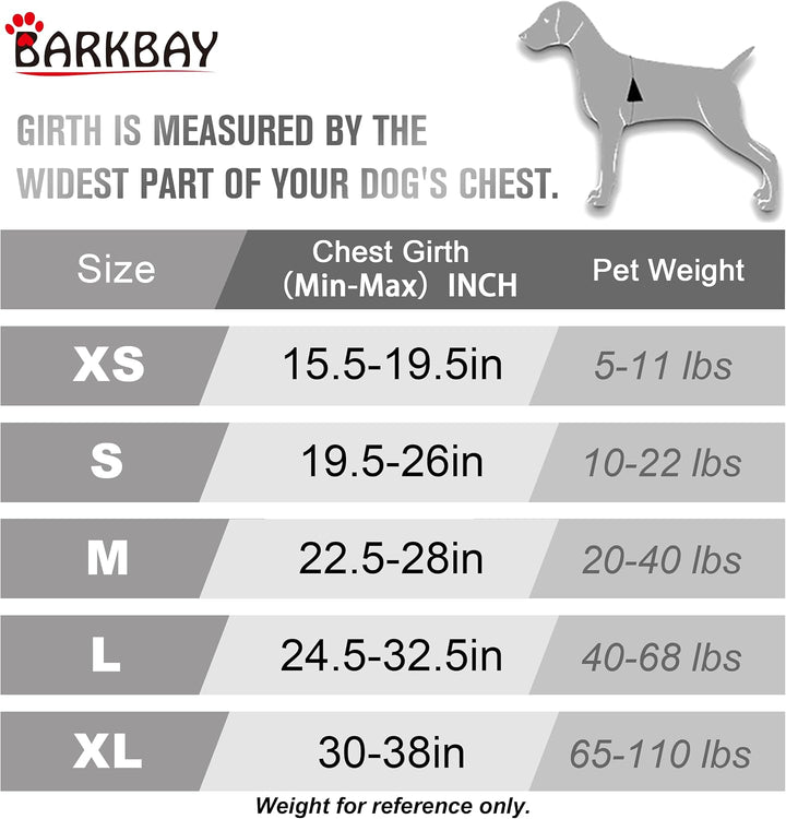 BARKBAY Dog Harness No-Pull Pet Harness Adjustable Outdoor Pet Vest 3M Reflective Oxford Material Ve