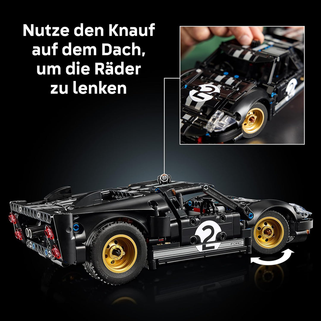 LEGO Technic 1966 Ford GT40 MKII Rennwagen - Bauset für Erwachsene - Modellauto zum Sammeln mit Lenk
