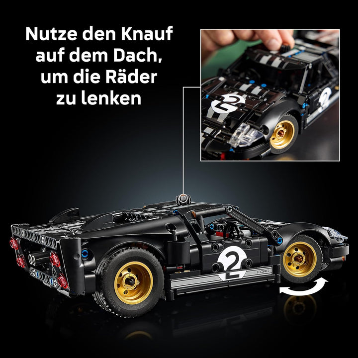 LEGO Technic 1966 Ford GT40 MKII Rennwagen - Bauset für Erwachsene - Modellauto zum Sammeln mit Lenk