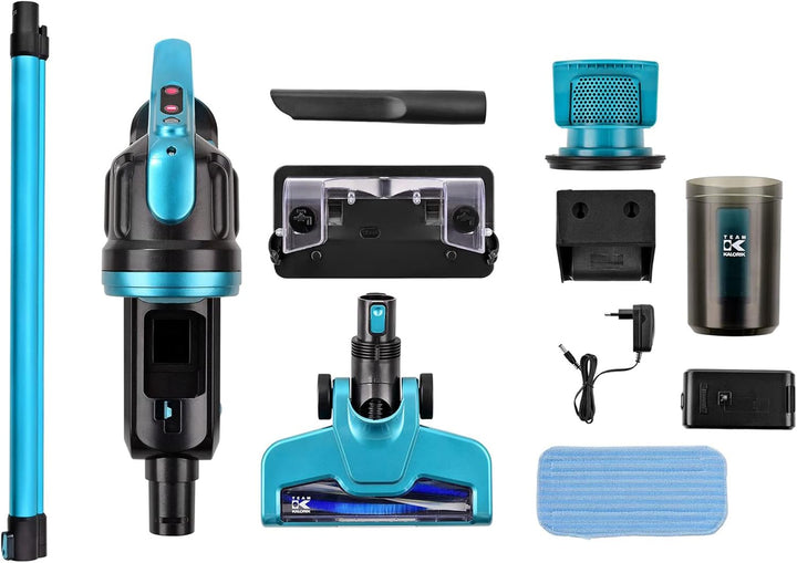 Kalorik TKG SKV 1006 3-in-1 Akku-Hand- und Stielstaubsauger mit Wischfunktion, Turbo-Bürste, Li-Ion