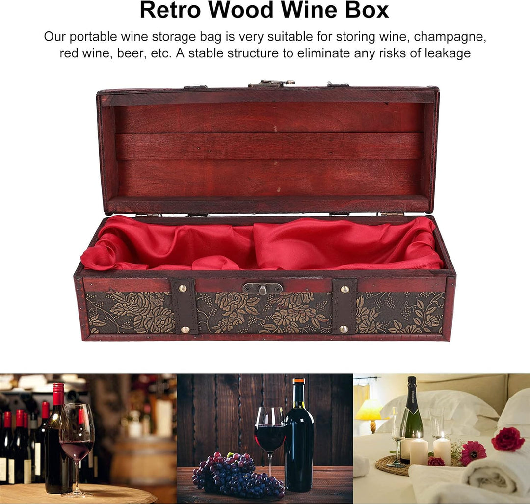 Vintage Holz Weinkiste Retro Style Flaschenkiste für Weinlagerung Geschenkverpackungen