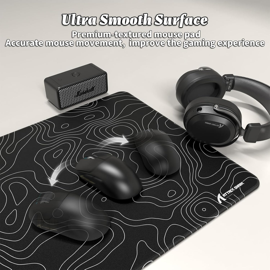 ATTACK SHARK CM02PRO E-Sport-Gaming-Mauspad, strapazierfähiges, grossformatiges Mauspad mit wasserab