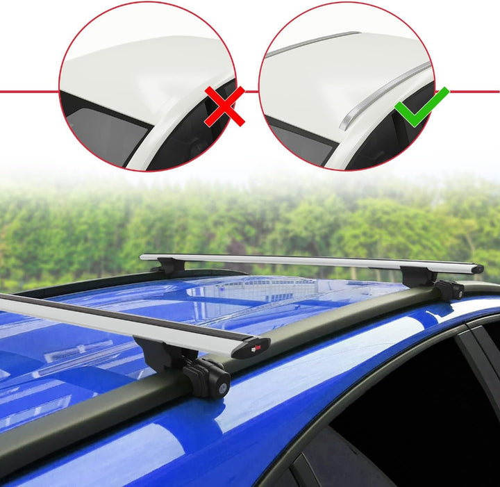 acpar Kompatibel mit Toyota Auris Touring Sport 2013-2023 Dachträger Hook Gepäckträger Relingträger