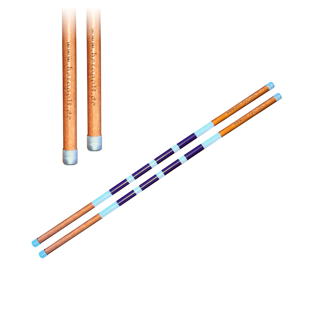 Hero Alignment Stick aus Holz - Der Moderne Ausrichtungstab das Training im Golf mini blau / weiss,