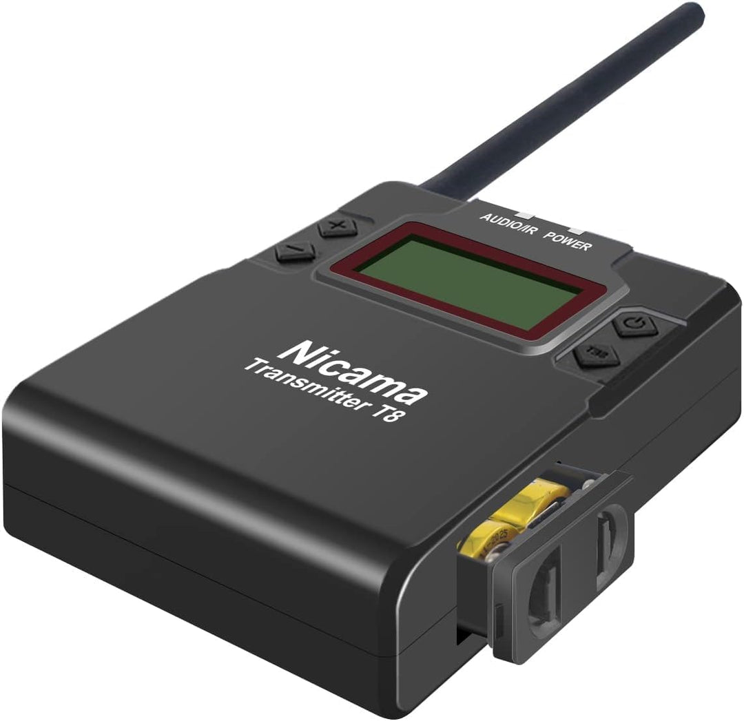 Nicama WLM8 UHF Kabelloses Lavalier Kabelloses Mikrofon für Canon DSLR Kamera Nikon Sony Camcorder (
