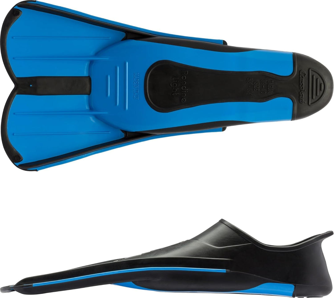 Cressi Light Fins-Kurze Flossen Zum Schnorcheln Schwimmen, Wassertraining, Verfügbar für 31/32 Blau/