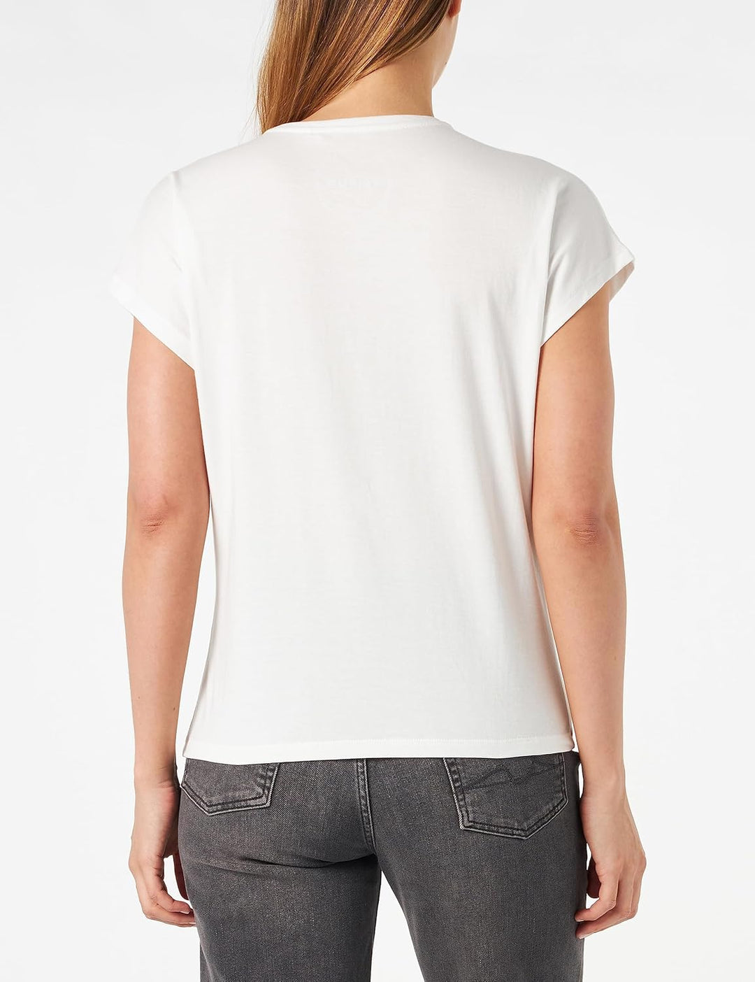 Taifun Damen T-Shirt 36 Offwhite Gemustert, 36 Offwhite Gemustert