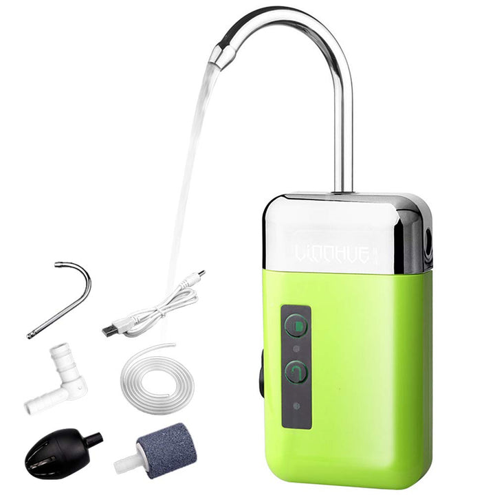 Lixada Tragbare Mini-Luftpumpe für den Aussenbereich Luft-Sauerstoffpumpe mit Luftsteinrohr 3-in-1-S