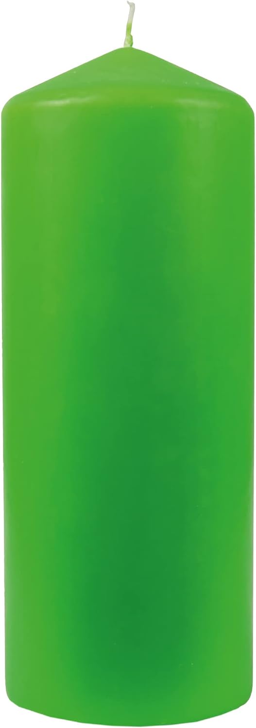 Bestgoodies Stumpenkerzen Wachskerzen Ø6cm x 17cm (8er Pack) Limette - Lange Brenndauer, Hergestellt