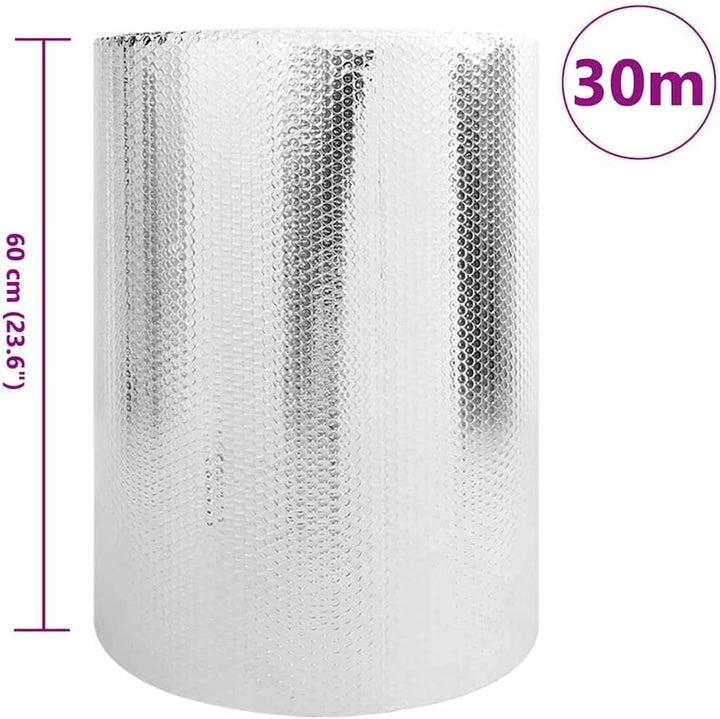 vidaXL Heizkörper-Reflektorfolie Silber 30 x 0,6 m Polyethylen, Heizkörperreflektor für Wohnzimmer,