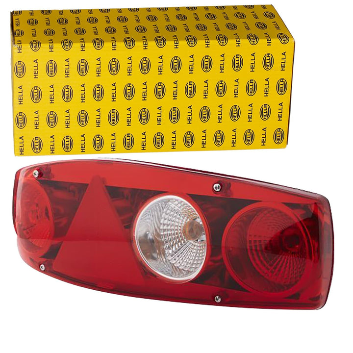 HELLA - Heckleuchte - Caraluna II - Glühlampe - 12V - Einbau/geschraubt - Lichtscheibenfarbe: rot -