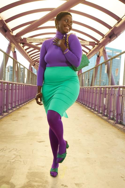 LEELA LAB Langarm Bodysuit mit Rollkragen Damen Grösse Grössen, Verstellbarem Verschluss, Nahtloser